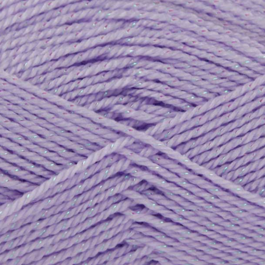 King Cole Baby Glitz Double Knitting Wool 100g - Lilac 1525