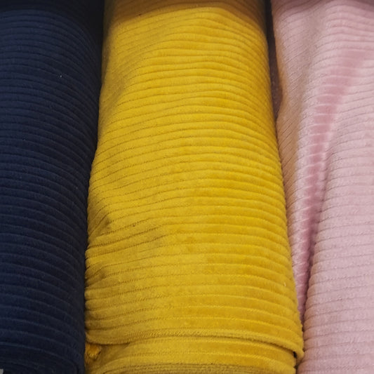 4.5 Wale Washed Corduroy Cotton Fabric - Various Colours