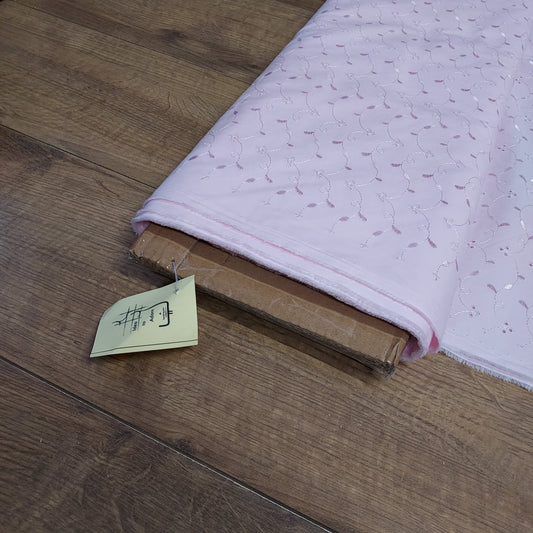 Broderie Anglais 3 Hole Poly Cotton Fabric - Various Shades