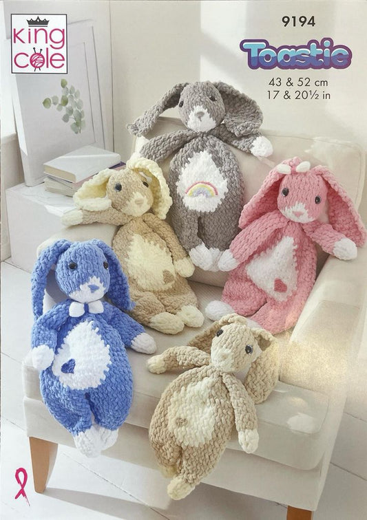 King Cole 9194 Novelty Snuggle Bunnies Super Chunky Knitting Pattern