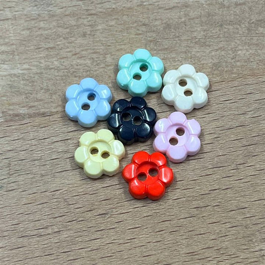 Mini Daisy Flower Button 10mm - Various Colours
