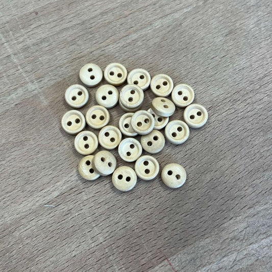 Tiny Doll Wooden Button - 9mm