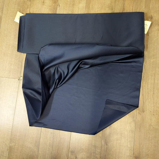 Navy ESFL Duchess Satin Fabric 182gsm