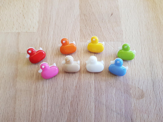 Plastic Duck Buttons - Various Shades