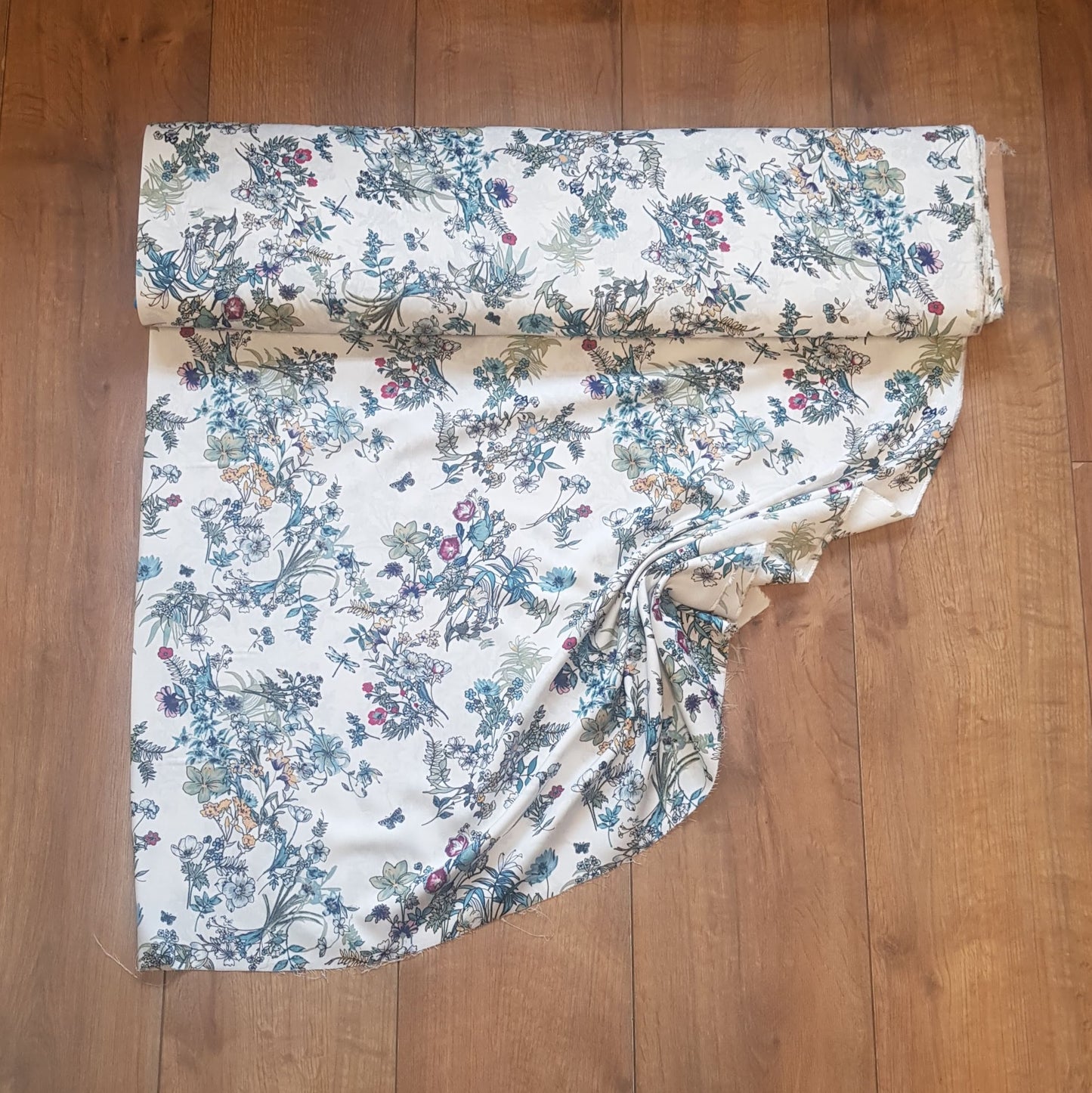 Wildflower Print Viscose Fabric - Various Colours