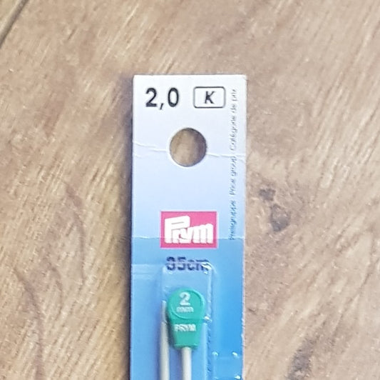 Prym Aluminium Single Pointed Knitting Needles Knitting Pins - 35mm Length