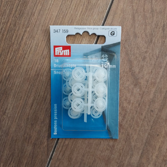 Prym Transparent Snap Fasteners - Various Sizes