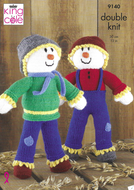 King Cole 9137 Scarecrows Novelty Double Knit Knitting Pattern