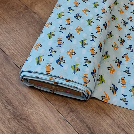 Dogs In Planes Polycotton Fabric