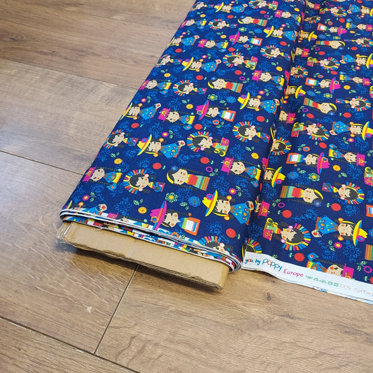 Mexican Dolls Cotton Fabric