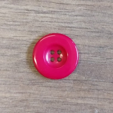 Flat Round Dyed Resin Button - Various Colours