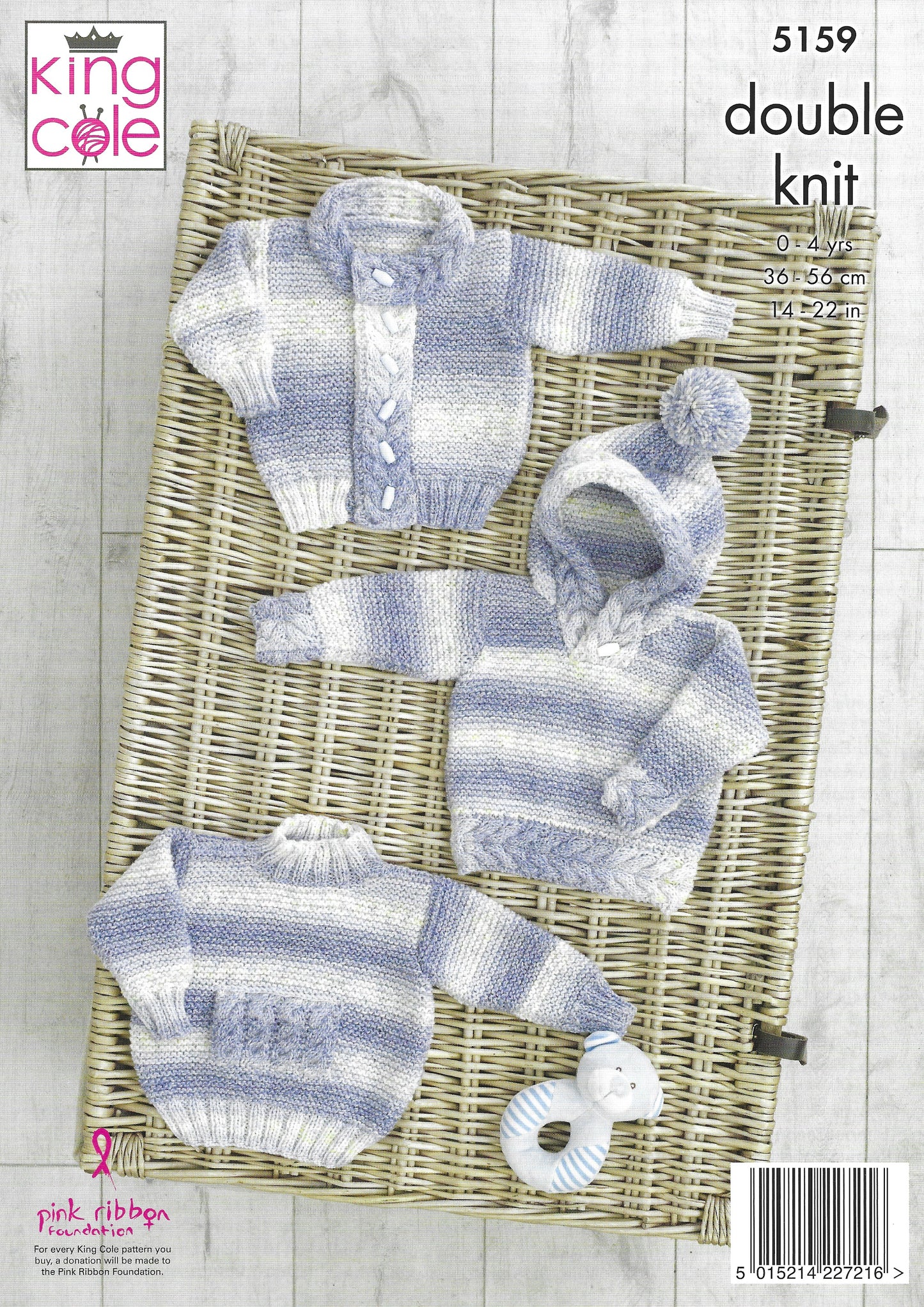 King Cole 5159 Baby Sweaters and Jacket DK Knitting Pattern