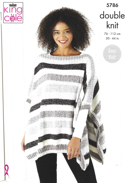 King Cole 5786 Ladies Tabbards DK Knitting Pattern