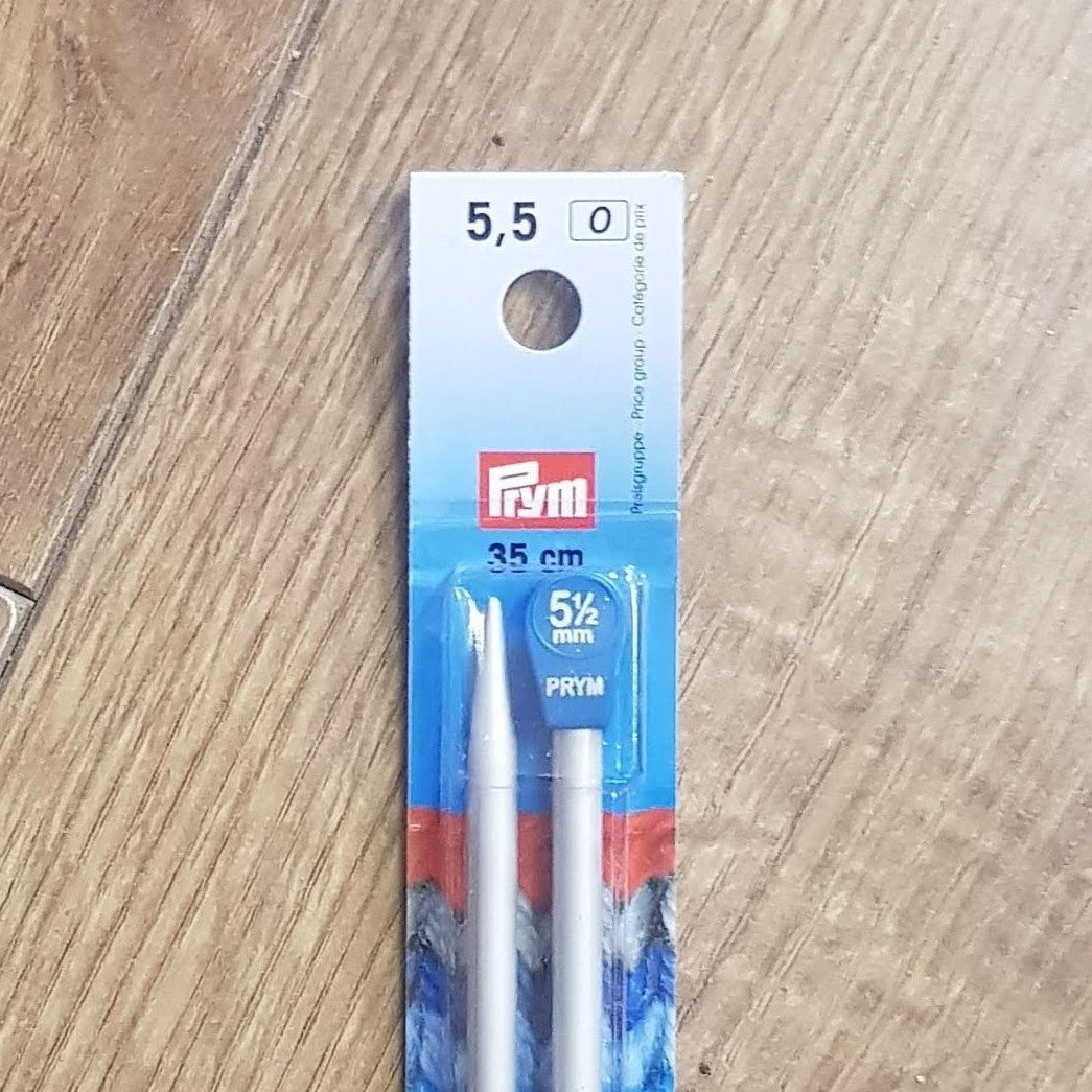 Prym Aluminium Single Pointed Knitting Needles Knitting Pins - 35mm Length