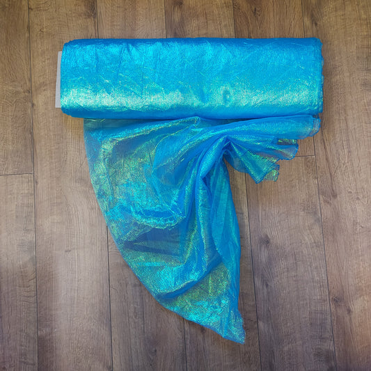 Rainbow Organza - Turquoise Fabric