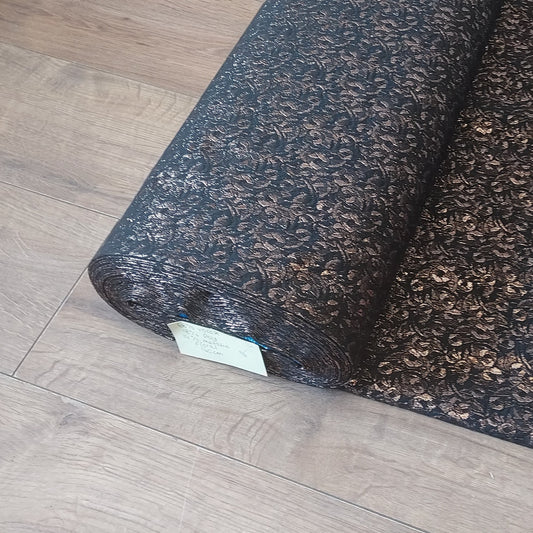 Rose Gold Roses Brocade Polycotton Fabric