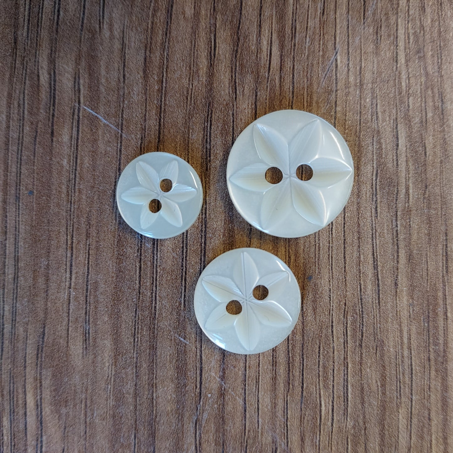 Star Polyester Buttons - Various Colours and Sizes