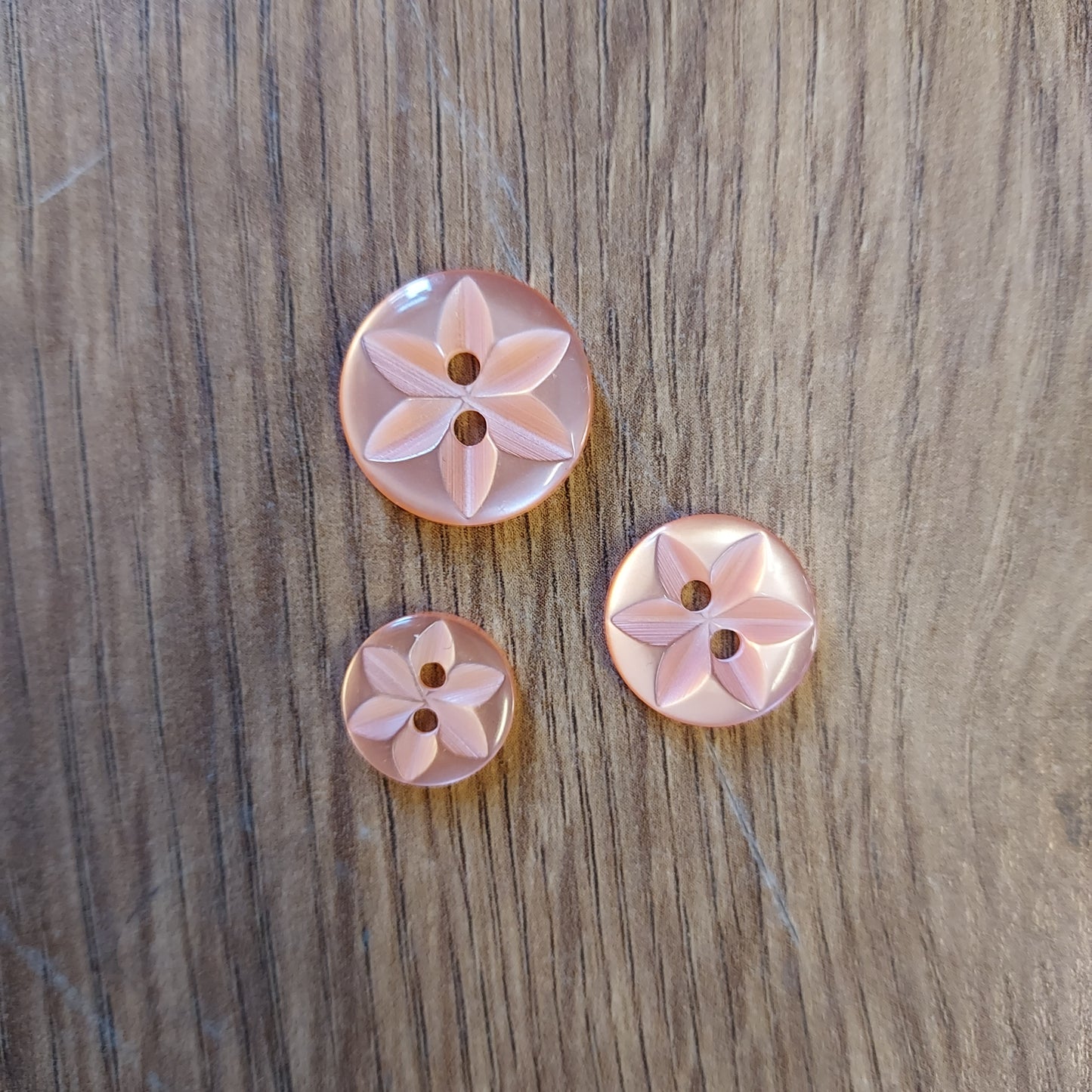 Star Polyester Buttons - Various Colours and Sizes
