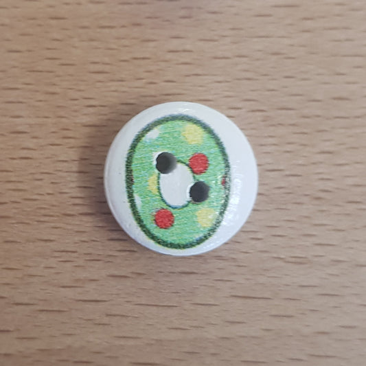 Wooden Number Buttons - Multicoloured
