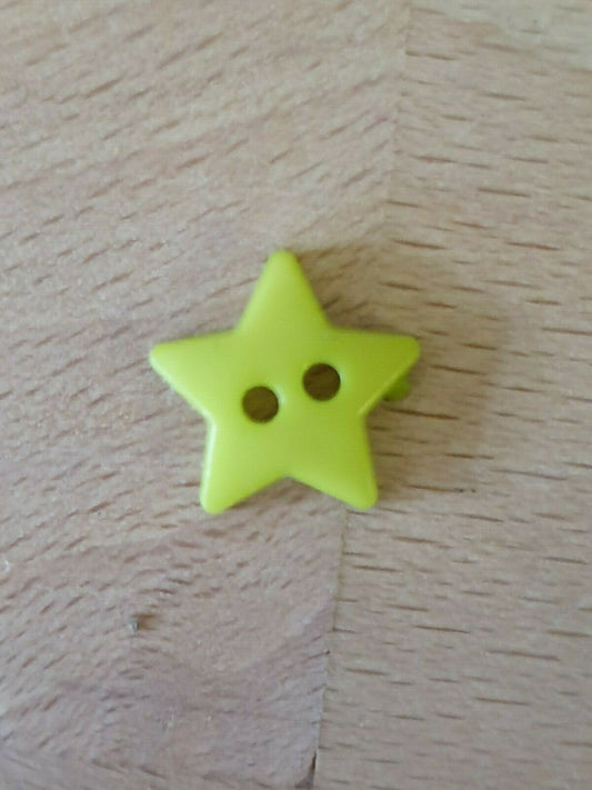 Plastic 2 Holed Star Buttons - Various Colours