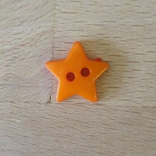Plastic 2 Holed Star Buttons - Various Colours