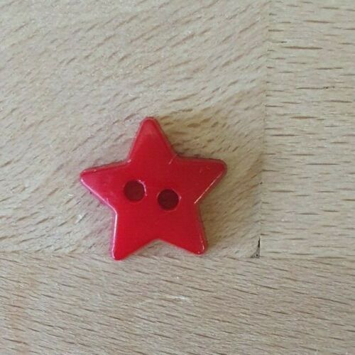 Plastic 2 Holed Star Buttons - Various Colours