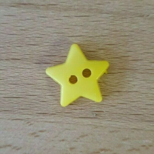 Plastic 2 Holed Star Buttons - Various Colours